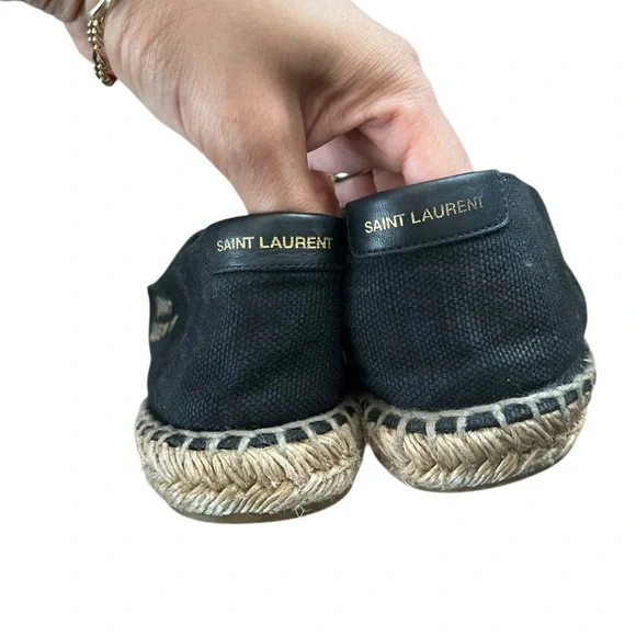 Yves Saint Laurent YSL Embroidered Espadrilles Slippers Shoes Flats - Picture 10 of 15
